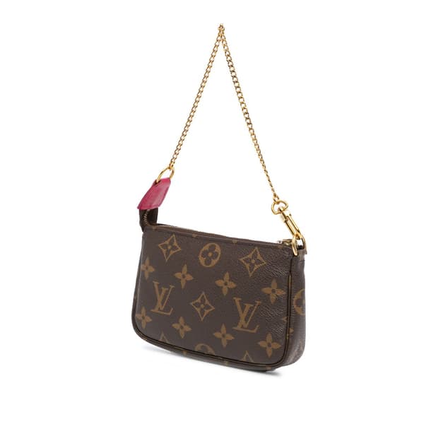Pre-owned Louis Vuitton Monogram Giraffe Christmas Mini Pochette Accessoires Brown