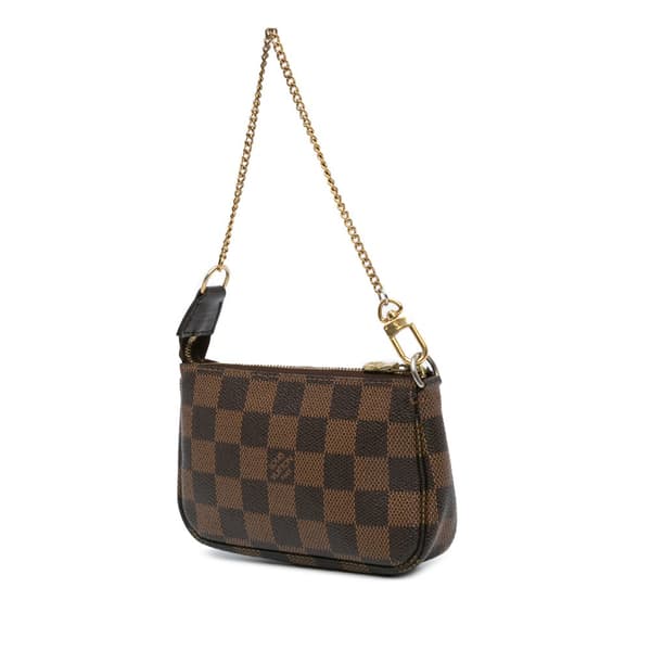 Pre-owned Louis Vuitton Damier Ebene Trunks and Bags Mini Pochette Accessoires Brown
