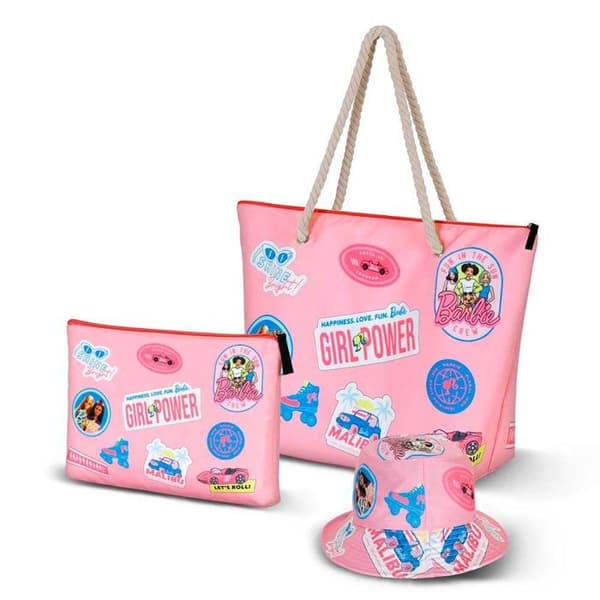 Strandväska - KARACTER MANIA - Barbie Malibu - Rosa - Syntet - Blandat