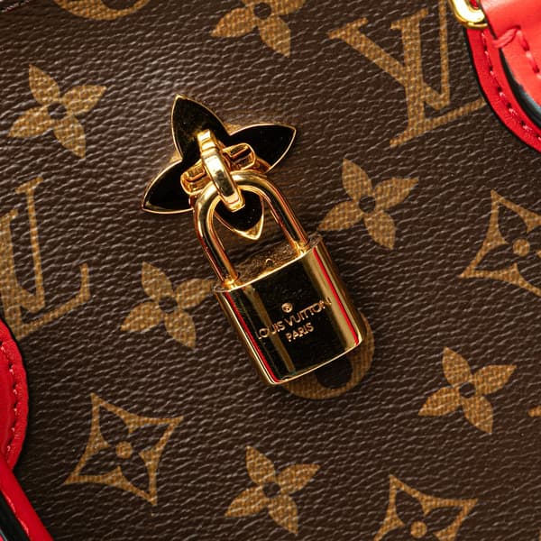 Pre-owned Louis Vuitton Monogram Flower Tote Brown