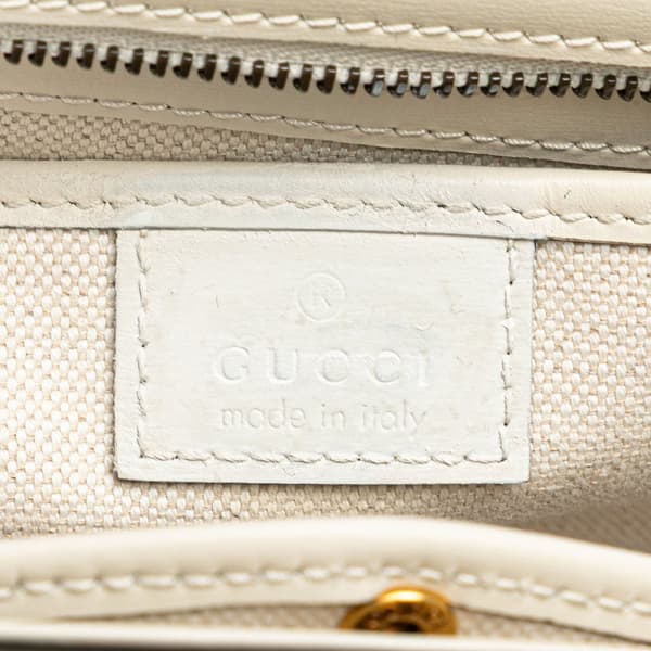 Pre-owned Gucci Calfskin Lovelight Bamboo Top Handle Bag Multi