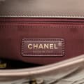 Miniatyrbillede 6 af 10: Pre-owned Chanel Quilted Glazed Calfskin Gold Bar Tote Brown