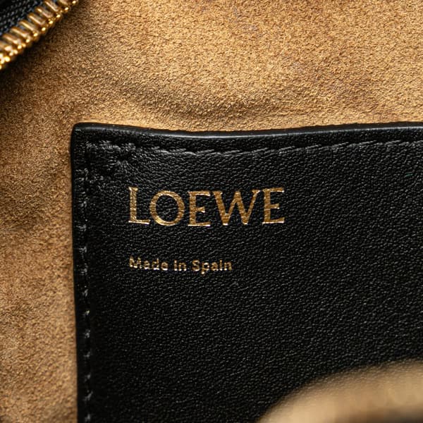 Pre-owned LOEWE Calfskin Amazona 16 Square Bag Black