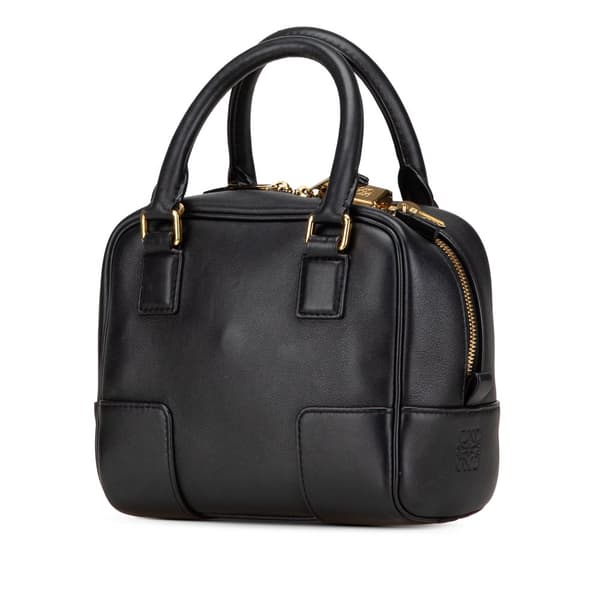 Pre-owned LOEWE Calfskin Amazona 16 Square Bag Black