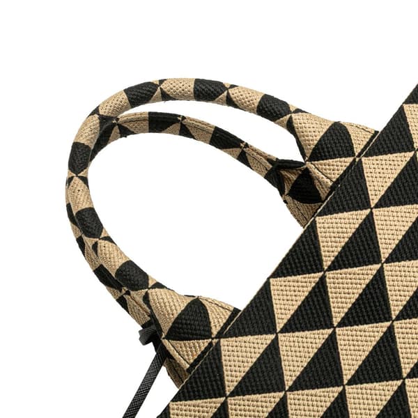 Pre-owned Prada Small Canvas Symbole Triangolo Satchel Brown