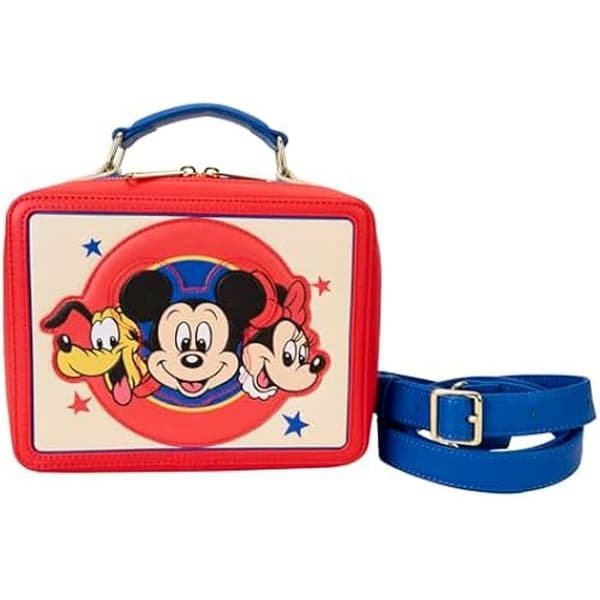 Axelväska - LOUNGEFLY - Mickey och hans vänner - Flerfärgad - Syntetisk - Glänsande