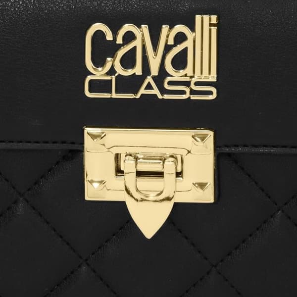 Axelväska - CAVALLI CLASS - Marianna - Svart - Glänsande - 22 cm