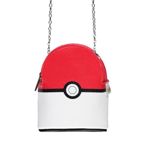 Mikro Handväska - Pokémon - Pokeboll - 100% PU-läder - Axelrem - Dragkedja