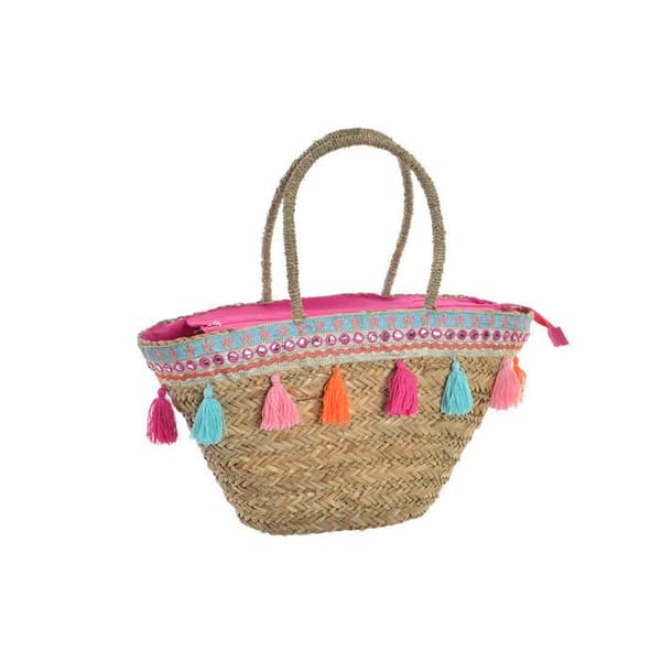 Strandväska - DKD Home Decor - Multicolor - Polyester - 51x16x30 cm - Boho-design