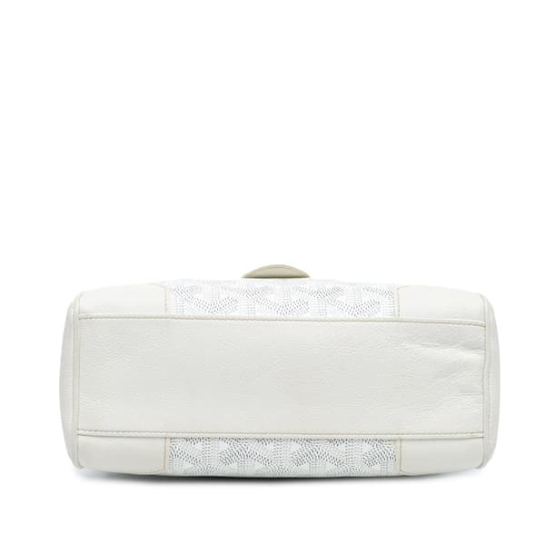 Pre-owned Goyard Mini Goyardine Saigon Souple White