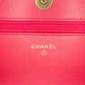Miniatyrbild 5 av 10: Pre-owned Chanel Tweed 19 Wallet On Chain Pink