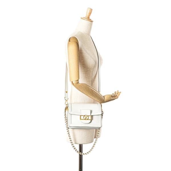 Pre-owned Louis Vuitton Epi Mini Dauphine White