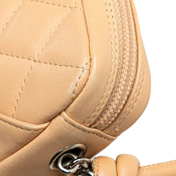 Pre-owned Chanel Lambskin Cambon Ligne Pochette Brown