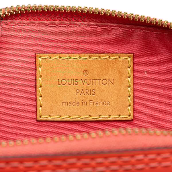 Pre-owned Louis Vuitton Monogram Vernis Alma BB Orange
