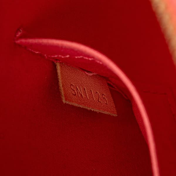 Pre-owned Louis Vuitton Monogram Vernis Alma BB Orange