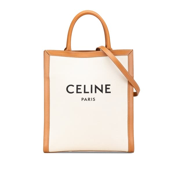 Pre-owned Celine Large Vertical Square Cabas Tote Brown
