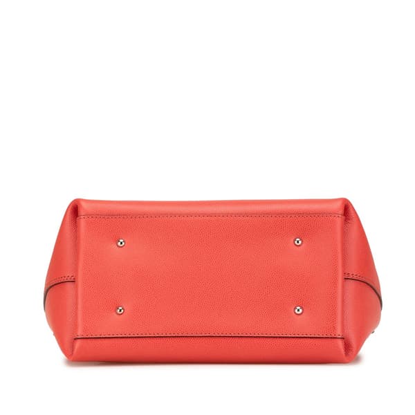 Pre-owned Ferragamo Leather Gancini Handbag Red