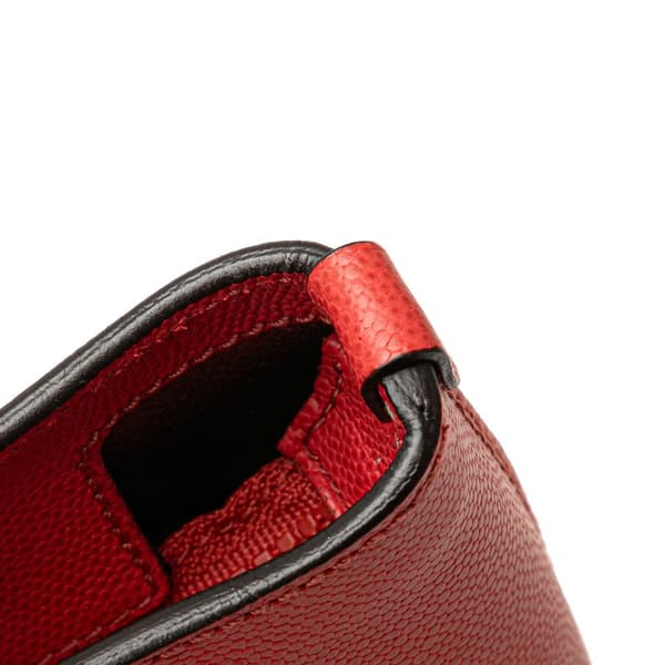 Pre-owned Ferragamo Leather Gancini Handbag Red