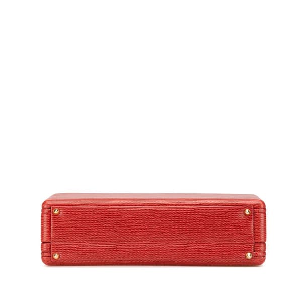 Pre-owned Fendi Mini Leather Trunk Attache Case Red