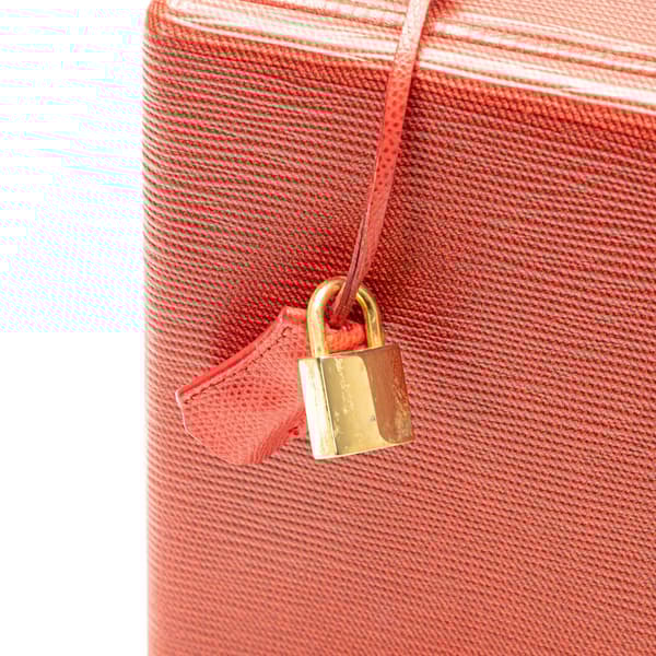 Pre-owned Fendi Mini Leather Trunk Attache Case Red