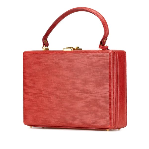 Pre-owned Fendi Mini Leather Trunk Attache Case Red