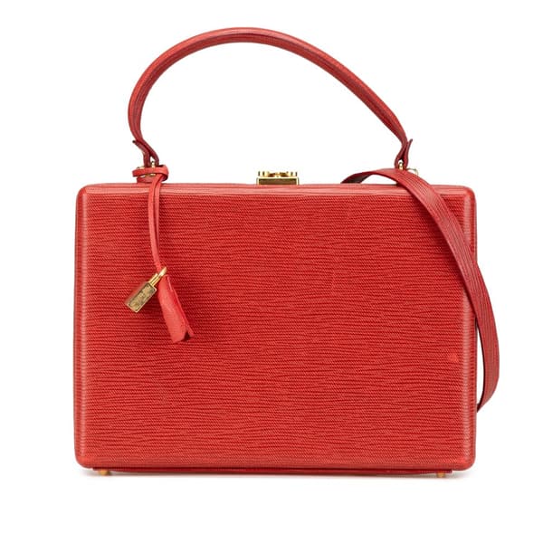 Pre-owned Fendi Mini Leather Trunk Attache Case Red