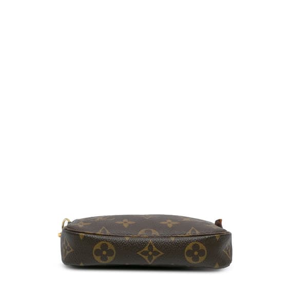 Pre-owned Louis Vuitton Monogram Mini Pochette Accessoires Brown