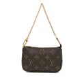 Miniatyrbillede 1 af 7: Pre-owned Louis Vuitton Monogram Mini Pochette Accessoires Brown