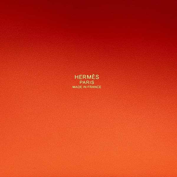 Pre-owned Hermès Toile Goeland and Swift Cargo Picotin Lock 18 Orange