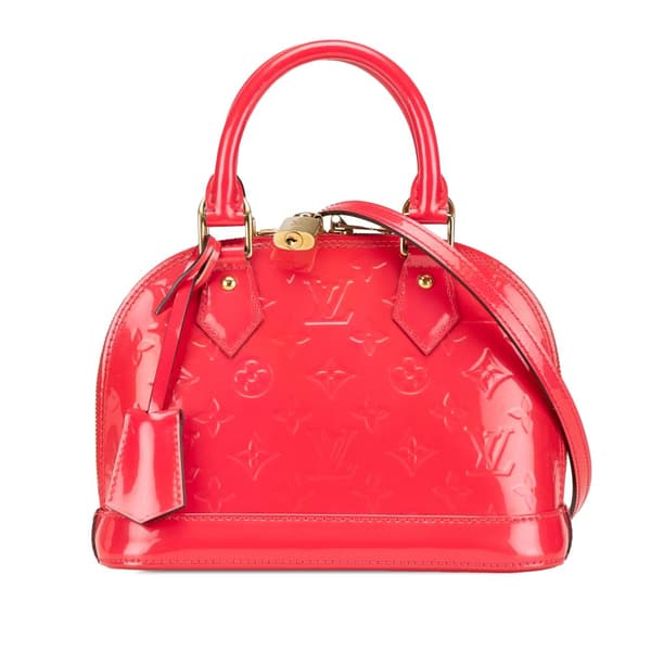 Pre-owned Louis Vuitton Monogram Vernis Alma BB Pink