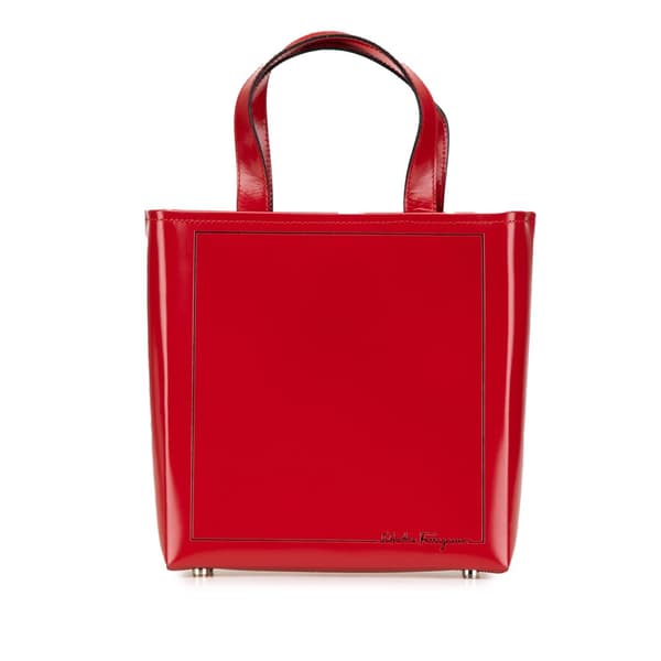 Pre-owned Ferragamo Leather Handbag Red