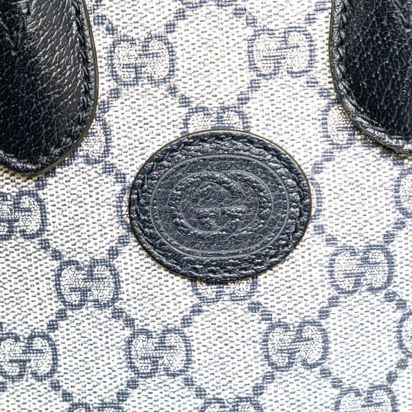 Pre-owned Gucci Mini GG Supreme Interlocking G Satchel Brown