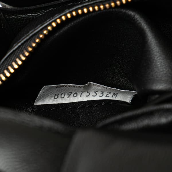 Pre-owned Bottega Veneta Nappa Intrecciato Padded Chain Cassette Satchel Black