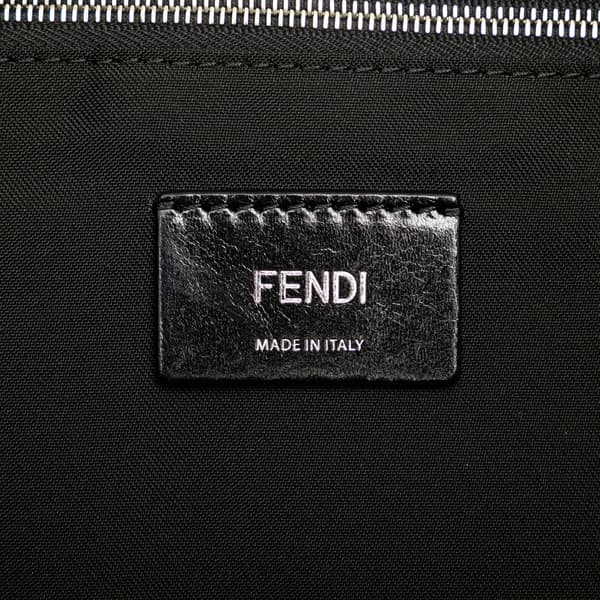 Pre-owned Fendi Large Nylon Fendi Faces Tote Black