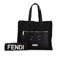 Miniatyrbild 8 av 8: Pre-owned Fendi Large Nylon Fendi Faces Tote Black