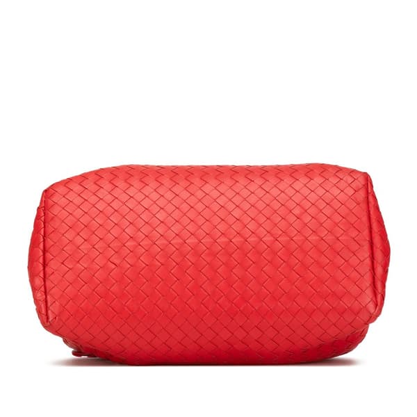 Pre-owned Bottega Veneta Small Intrecciato Roma Red