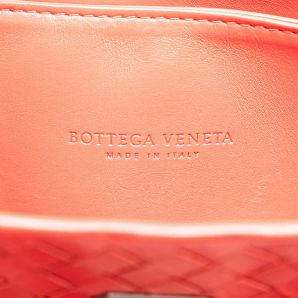 Pre-owned Bottega Veneta Small Intrecciato Roma Red