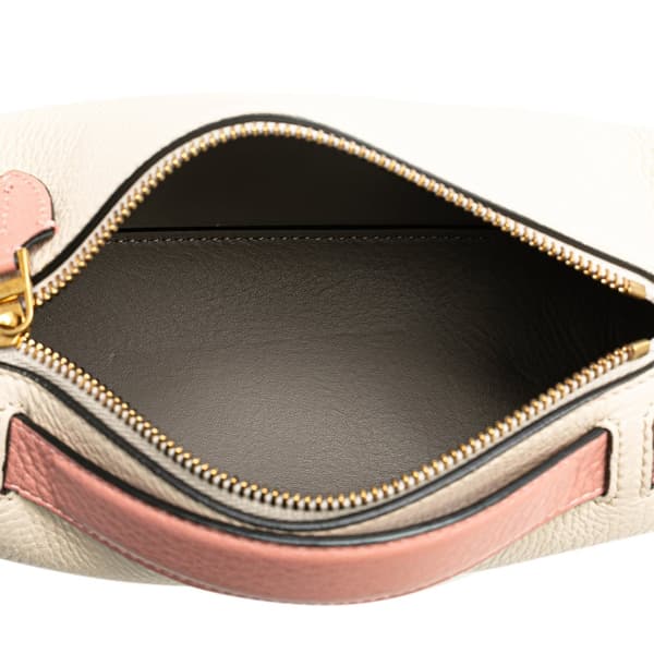 Pre-owned Burberry Leather The Barrel Satchel White