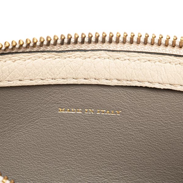 Pre-owned Burberry Leather The Barrel Satchel White