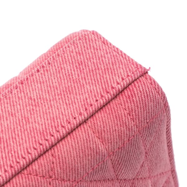 Pre-owned Dior Medium Denim Macrocannage Lady D Joy Pink
