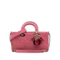Miniatyrbild 1 av 10: Pre-owned Dior Medium Denim Macrocannage Lady D Joy Pink