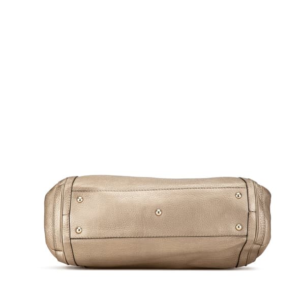 Pre-owned Gucci Calfskin Bella Satchel Gold