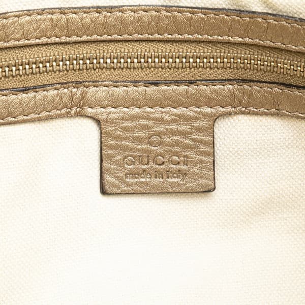 Pre-owned Gucci Calfskin Bella Satchel Gold