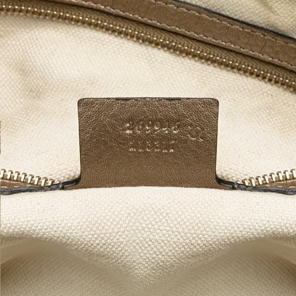 Pre-owned Gucci Calfskin Bella Satchel Gold