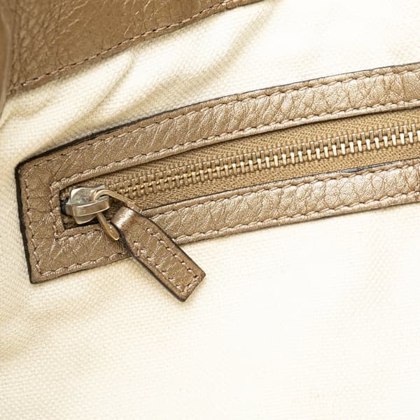 Pre-owned Gucci Calfskin Bella Satchel Gold