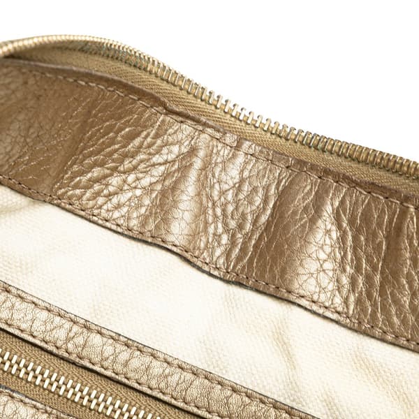 Pre-owned Gucci Calfskin Bella Satchel Gold