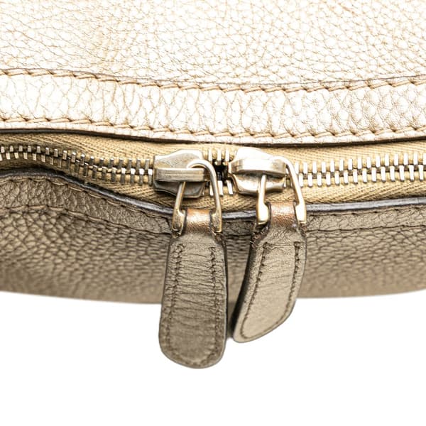 Pre-owned Gucci Calfskin Bella Satchel Gold