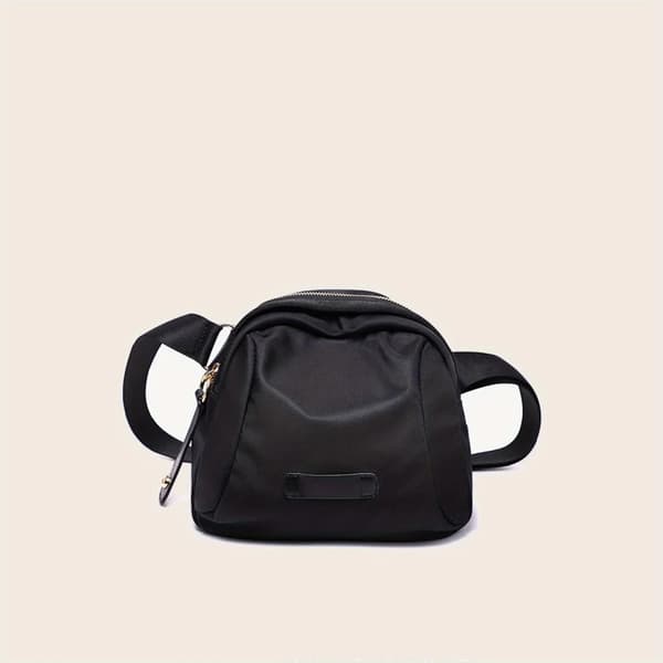 Crossbody taske, holdbart stof, tilpasselige muligheder,Sort