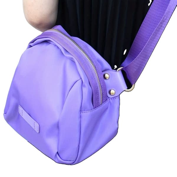 Crossbody-väska, hållbart tyg, anpassningsbara alternativ,Lila