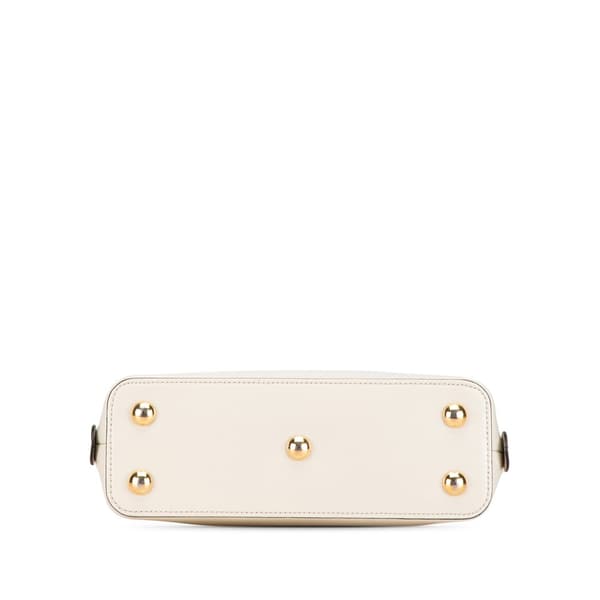 Pre-owned Gucci Small Leather Horsebit 1955 Satchel White
